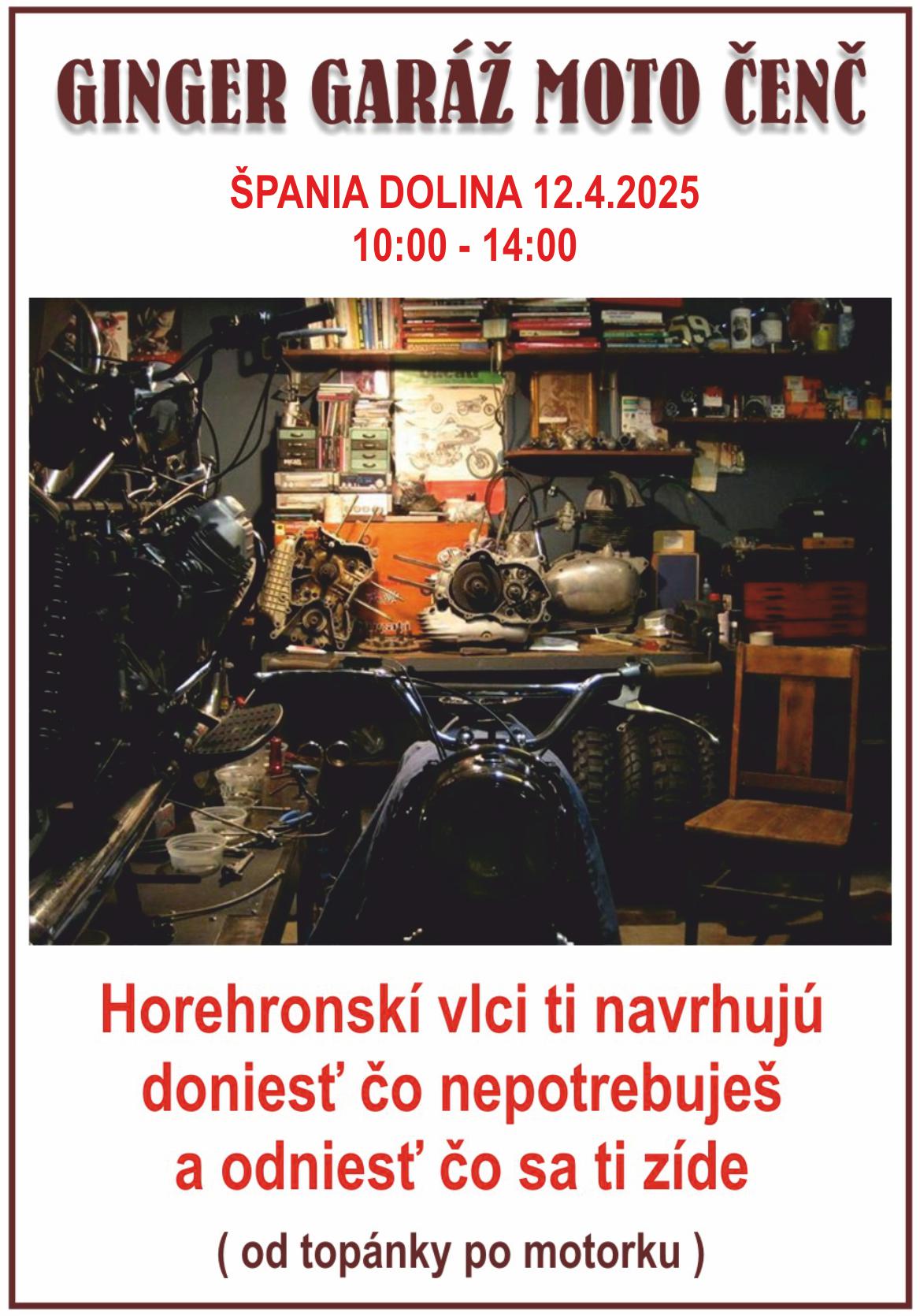 GINGER GARÁŽ MOTO ČENČ